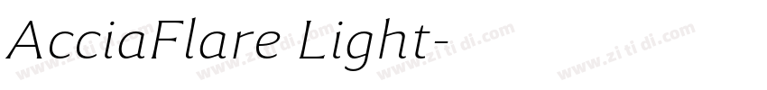 AcciaFlare Light字体转换 AcciaFlare Light字体转换